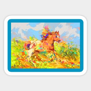 Frolicking Pony - Children's Book Art Sticker